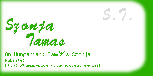 szonja tamas business card